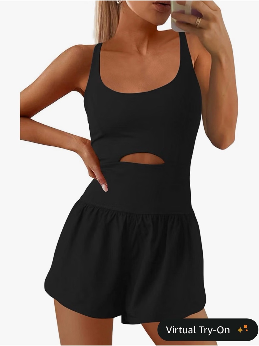 Women’s Black Cutout Romper